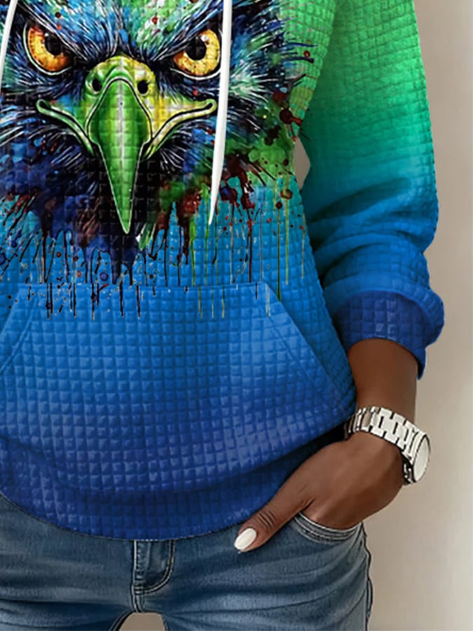 Women's Football Print Casual Sweatshirt