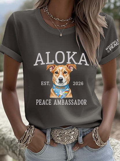 Women's Walk For Peace  Art  Print T-Shirt