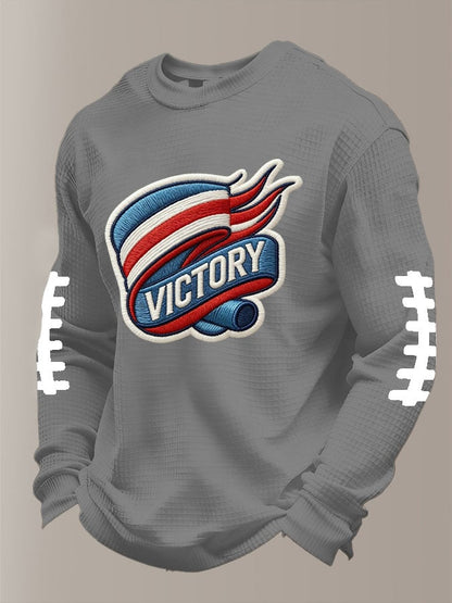 🏈Men's Football Waffle Fabric Long-sleeved T-shirt