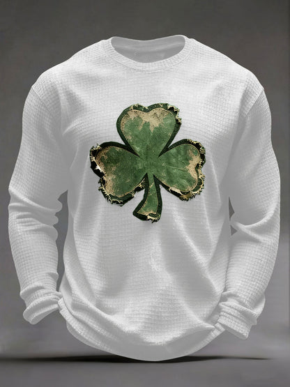 Men's St. Patrick's Day Waffle Print Casual T-Shirt