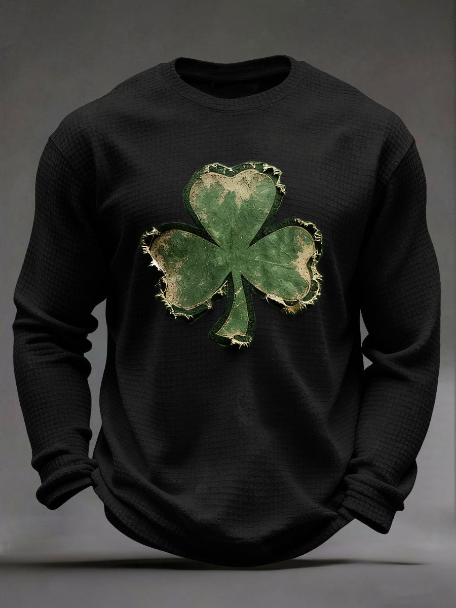 Men's St. Patrick's Day Waffle Print Casual T-Shirt