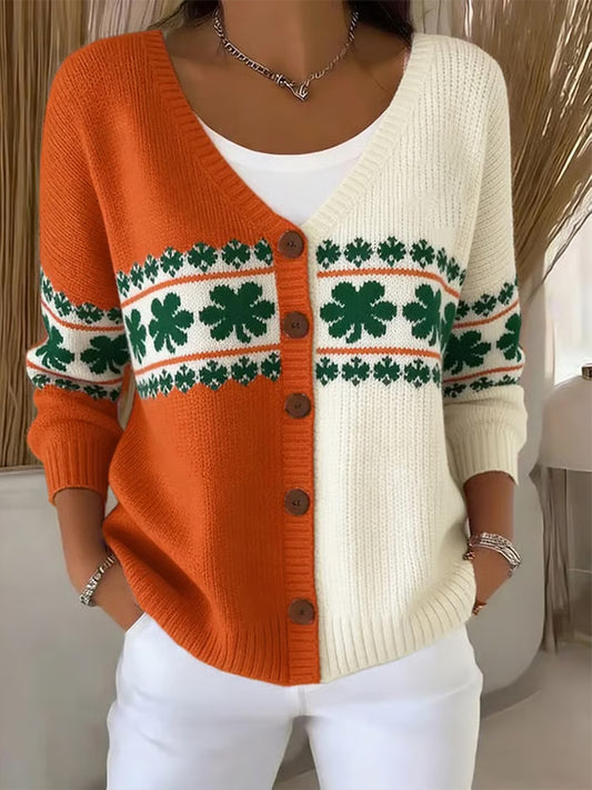 Women's St. Patrick's Day Print Casual Cardigan