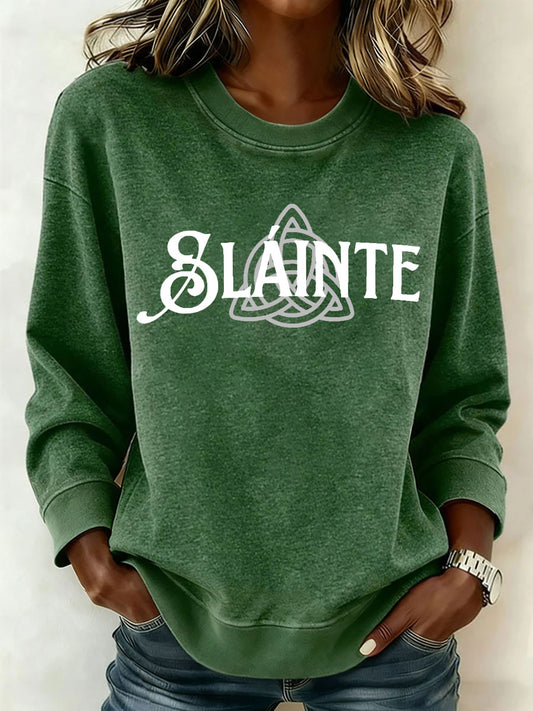 Women's St. Patrick's Day Shamrock Print Casual Sweatshirt