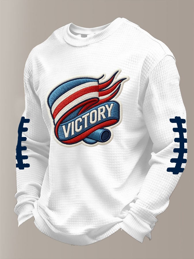 🏈Men's Football Waffle Fabric Long-sleeved T-shirt