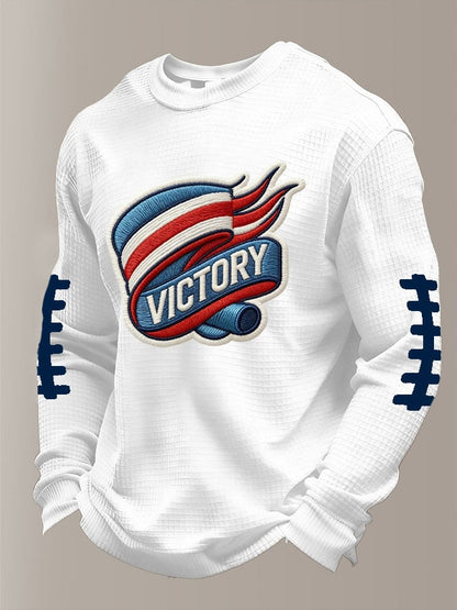 🏈Men's Football Waffle Fabric Long-sleeved T-shirt