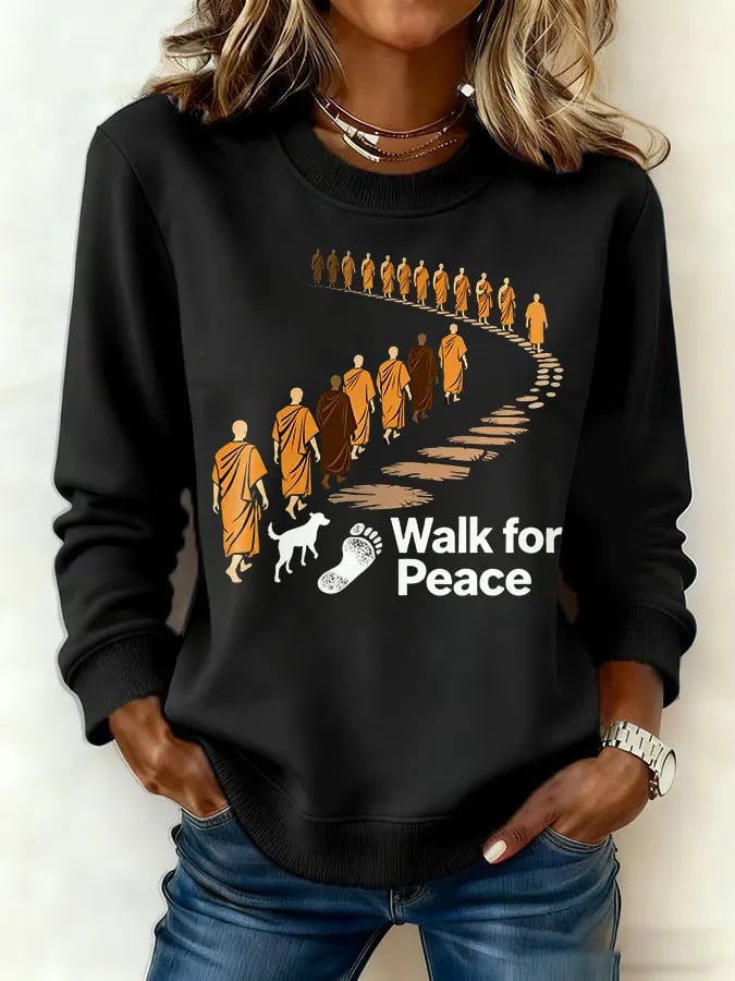 Women's Walk For Peace  Art Print Sweatshirt