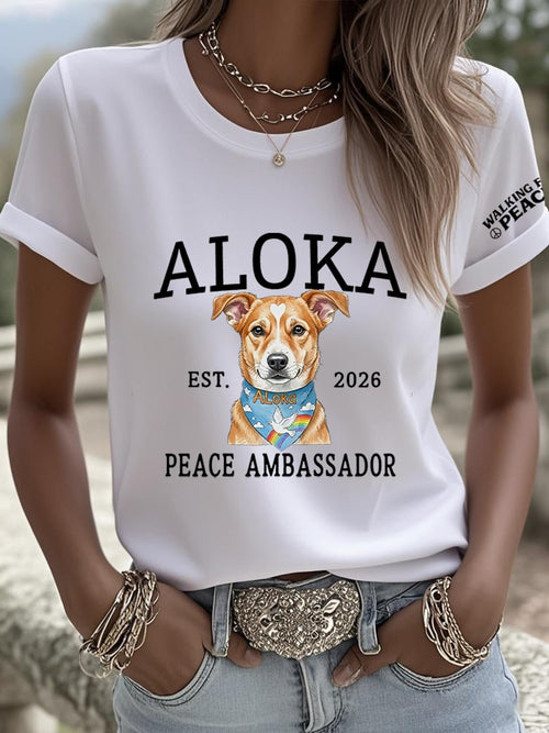 Women's Walk For Peace  Art  Print T-Shirt