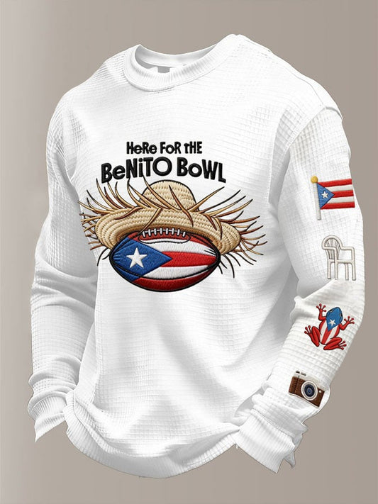 Men'S Puerto Rico Waffle Knit Fabric T-Shirt