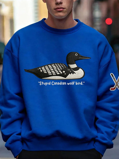 Men's Hockey Romance Print Casual Sweatshirt