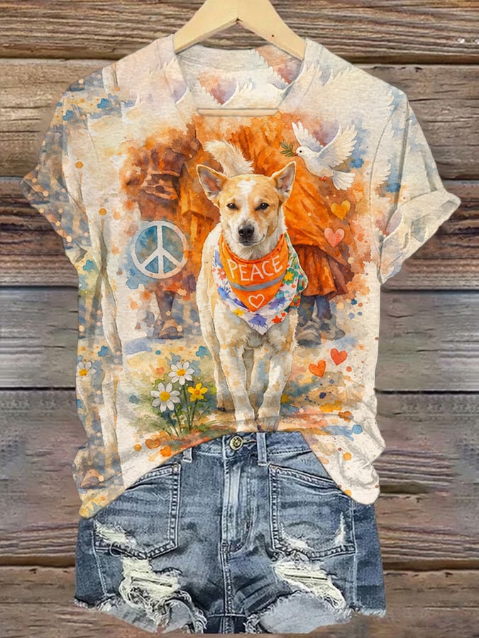 Women's Walk For Peace  Art  Print T-Shirt