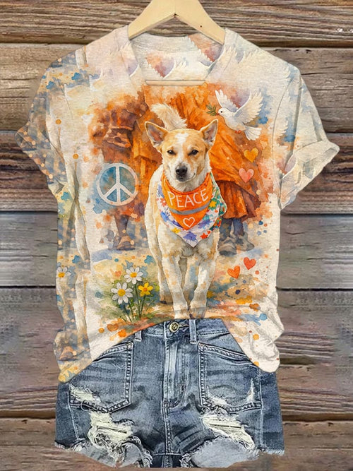 Women's Walk For Peace  Art  Print T-Shirt