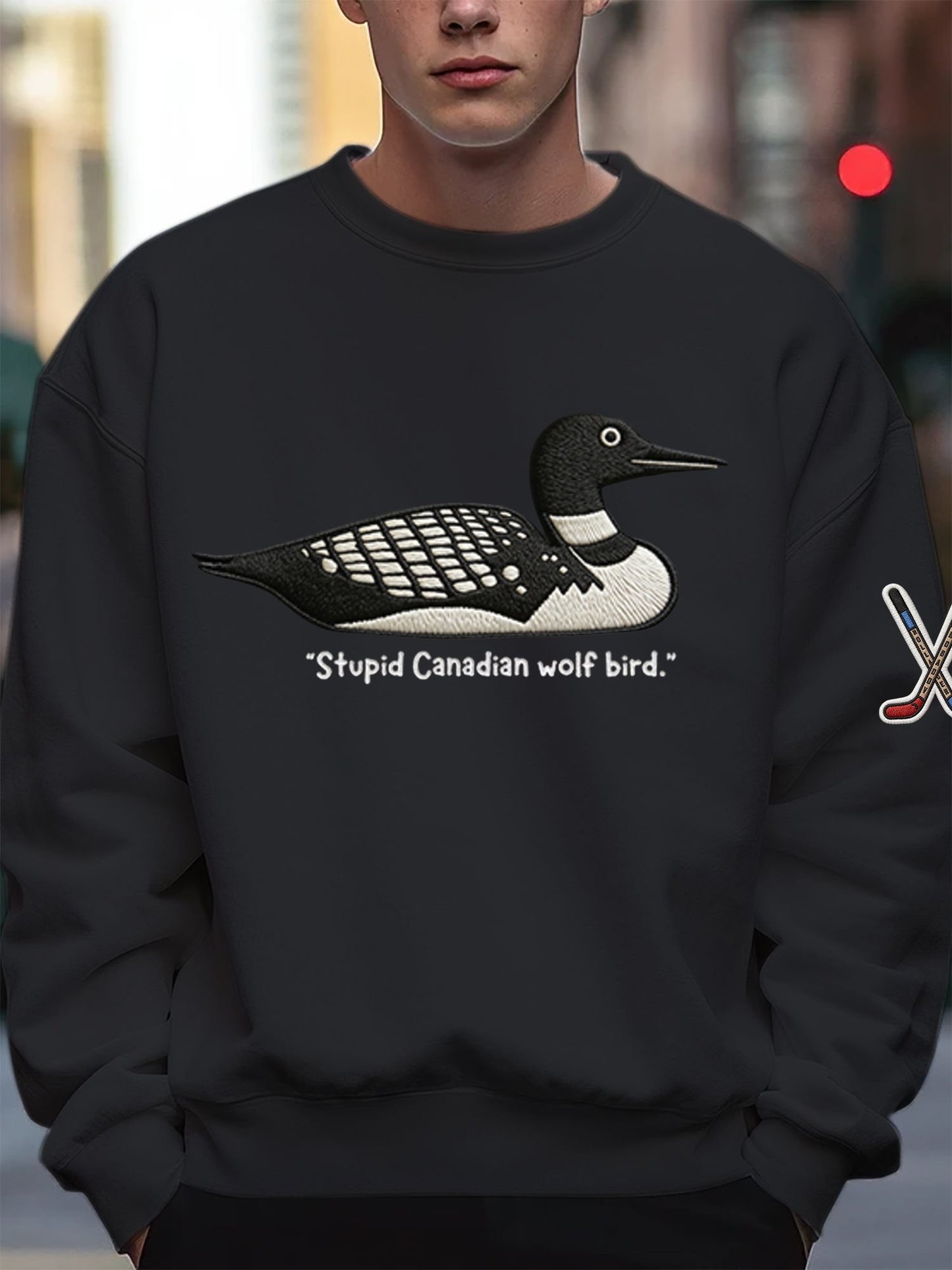 Men's Hockey Romance Print Casual Sweatshirt