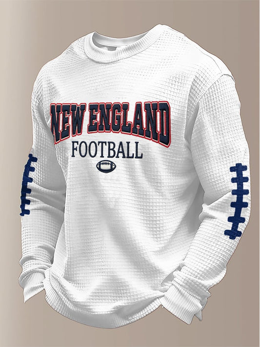 🏈Men's Football Print Waffle T-Shirt