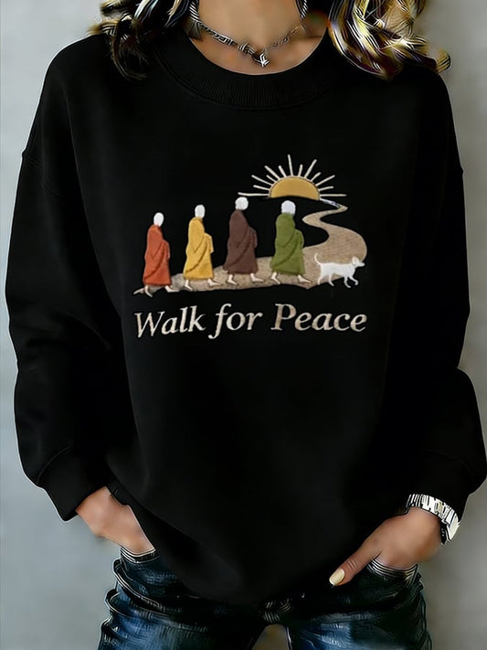 Women's Walk For Peace  Art Print Sweatshirt