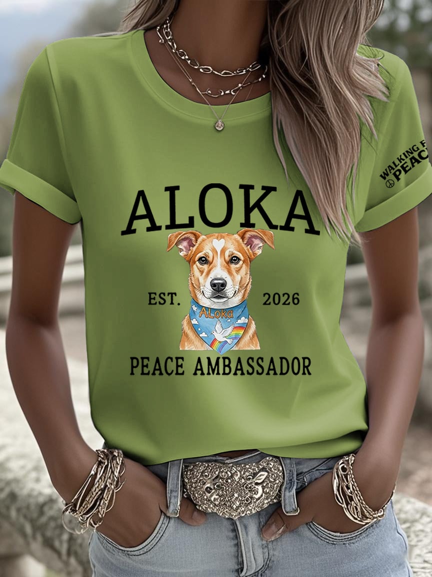 Women's Walk For Peace  Art  Print T-Shirt